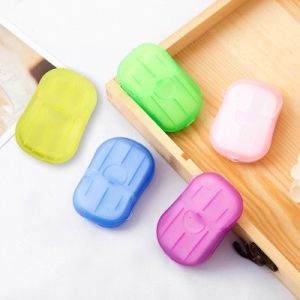 20pcs/Case Disposable Travel Carry Hand Washing Soap Paper Sabun Kertas Random Colours 旅行一次性香皂片20片装