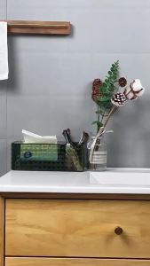 Light luxury style high-end tissue minimalist paper drawing living room coffee table creative decoration desktop storage barrel