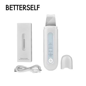 KONKA Electric Facial Skin Scrubber Gentle Ultrasonic Blackhead Remover Facial Care Tool Skin Scrubber Ultrasonic Facial Cleanser Whitehead and Blackhead Remover Skin Rejuvenator Facial Beauty Instrument
