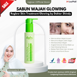 Reglow Skincare - Facial Wash Glowing - 100 ML | Pembersih Wajah Gel dari Debu Kotoran Sisa Make up - Mengatasi Bekas Jerawat - Kandungan Vitamin E untuk Meningkatkan Kelembapak & Elastisitas Kulit Wajah | facial wash reglow | rekomendasi fasial wash
