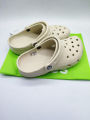Crocs classic clog bone white unisex for man woman sandals with ecobag. 