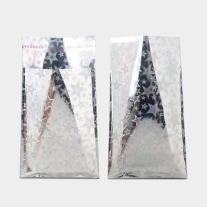 XIJIBAN 100pcs Self-Adhesive Metallized Bags Resealable Tape Aluminum Film Self-Adhesive Pouches Durable Metallized Coating Aluminum Foil Bags For Business Packaging