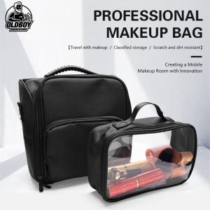 กระเป๋าเครื่องสำอางพกพาอเนกประสงค์สำหรับการเดินทางกระเป๋าผ้าอ้อมช่างแต่งหน้ามืออาชีพและกล่องเก็บของแต่งหน้าช่างแต่งหน้า