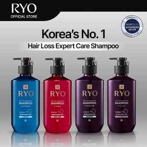 Ryo Hair Loss Expert Care Shampoo 400ml - Anti-itchy Strengthening Heat Protection (For Oily Normal/Dry Sensitive Weak Hair and Dandruff)