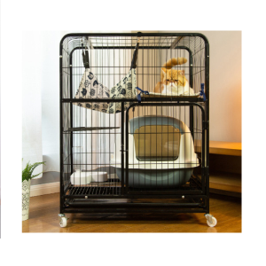 [HCM]Chuồng Mèo Nan Ống 2 Tầng Sơn Tĩnh Điện Có Bánh Xe Đa Dạng Màu Sắc Cao 1M1