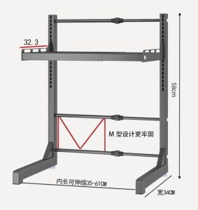 ❣️SPACEIDEAS❣️ 1 Tier Expandable and Height Adjustable Microwave Oven Holder Oven Stand Microwave Oven Rack Kitchen Countertop Organizer Rack Toaster Holder Air Fryer Holder Rice Cooker Holder Toaster Holder Kitchen Countertop Organizer Storage Rack