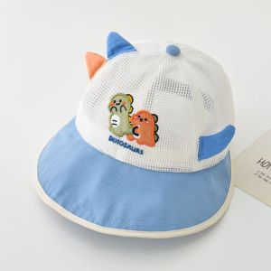SKISOPGO Baby Cap Cartoon Dinosaur Breathable Baseball Hat Sun Hat Infant Boys Girls Hat Topi Bayi 6-24 Month