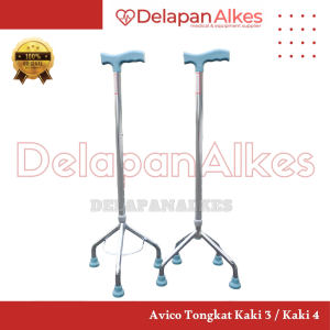 Avico Tongkat Kaki 3 / Kaki 4 Alat Bantu Jalan Orang Tua Lansia Manula