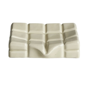 NCUMBE รูปทรงชอกโกแลต ที่วางสบู่ เซรามิกส์ สร้างสรรค์และสร้างสรรค์ ชั้นวางสบู่ หรูหราเบาๆ ของตกแต่งบ้าน กล่องใส่สบู่ สำหรับห้องสุขา