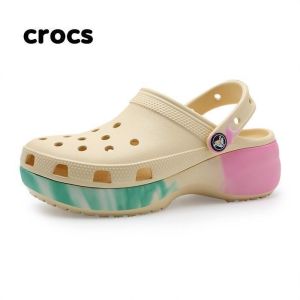 iày dép crocs - dép sục nhựa crocs band classic đế cao gót hồng cho nữ chống thấm nước chống trơn trượt chống hôi chân hàng nhà máy xuất xịn đầy đủ hộp hoặc túi crocs