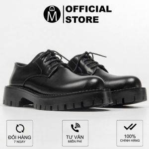Giày Chunky Derby da thời trang MĐ G1112 da lì chống nhăn đế cao 45cm