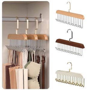 YUNAFIN Bằng gỗ Móc treo Bền Đa chức năng Móc treo thắt lưng Chất lượng cao 8 móc Túi đựng quần áo tủ quần áo Sử dụng cho gia đình và ký túc xá