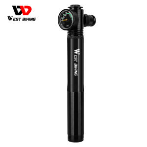 Tây Biking Bơm Xe Đạp Di Động MTB 100/150/300PSI Mini Đi Xe Đạp Lốp Xe Máy Bơm Không Khí Cầm Tay Phụ Kiện Xe Đạp Đường Núi Bơm Xe Đạp Với Đồng Hồ Đo Đường Núi Xe Đạp Máy Bơm Không Khí Cầm Tay Áp Suất Cao