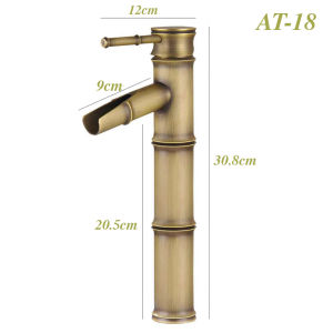 Retro Brass Bamboo Shape Home Bathroom Sink Vessel Faucet Basin Mixer Tap/ Breaking bamboo faucet/ paip air/ hiasan