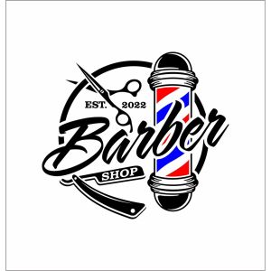 STICKER BARBERSHOP bisa Custom sesuai nama otlet anda (BARBER SHAVE CUTTING)