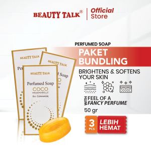 [Bundling Hemat - 3 Pcs] BEAUTY TALK Perfumed Soap 50GR | Sabun Mandi Padat Wangi Tahan Lama Membersihkan Kulit Melembapkan & Menjaga Kesegaran Tubuh