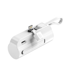 -CLUBLU- Pin Sạc Dự Phòng Mini 5000mAH Di Động An Toàn Cổng Táo Ip Dây Type-C Macaron Cute Gaming