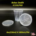 BENXON EC Bekas Dadih Jelly 100Pcs Cup Dadih Small Round Container Kecil 2oz 4oz 6oz 8oz Bekas Sos Puding jelly cup with lid. 