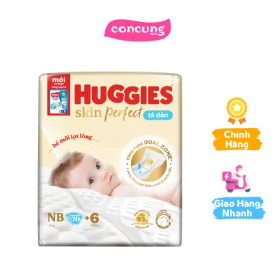 Tã dán lọt lòng Huggies Skin Perfect (Newborn dưới 5kg 70 miếng)