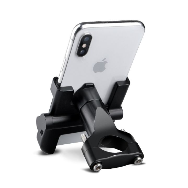 Cell phone handlebar clearance mount motorcycle