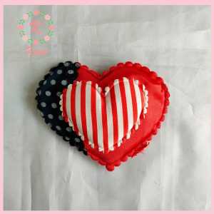 Patch Love Merah - Patch Kaos Sepatu Aksesoris Tambahan