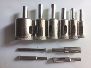 10 Pcs set mata bor kaca keramik granitbatu porselen diamond hss holesaw