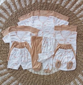 18Pcs Seri Krem Baju Bayi Celana Bayi Newborn 0-3 Bulan Premium