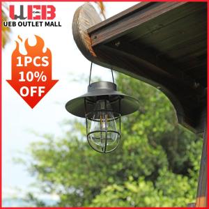 UEB Retro Solar Tent Camping Lantern Waterproof Outdoor Garden Balcony Light Durable Solar Powered Lantern for Camping and Outdoor Events