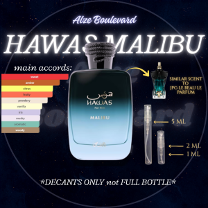 Hawas Malibu 1ml / 2ml /5ml Perfume Decant Middle Eastern Perfume