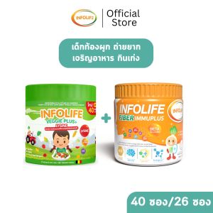 (เซ็ตสุดคุ้ม) อินโฟว์ไลฟไฟเบอร์แอล-ไลซีน+ไฟเบอร์ อิมมู พลัส แก้ท้องผูก เจริญอาหาร สร้างภูมิคุ้มกัน สำหรับเด็กท้องผูก ส่งฟรี
