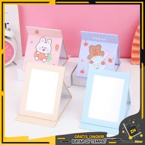 Zaman Now - Cermin Lipat Kotak Motif Karakter / Folding Mirror Portable / Cermin Make Up Portable Model Notebook