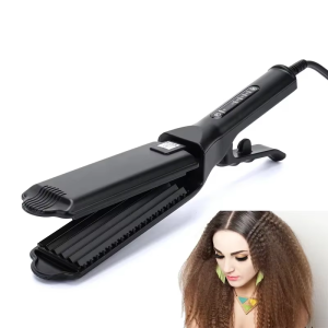 Chuyên nghiệp Máy uốn tóc gốm Bàn là lượn sóng cho tóc sóng nếp gấp Máy ép tóc kim loại Máy uốn tóc khuôn khổ của công cụ tấm kim loại rộng