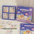 Stiker PET Seri GOTO MOMO Transparan Waterproof Aesthetic Scrapbook Jurnal 20 40 100 Lembar. Empat set gambar 25 lembar setiapnya, desain unik, tahan air, cocok untuk scrapbook dan jurnal.. 