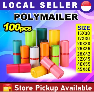[SG] ⭐CHEAPEST⭐ {100PCS) Polymailers / Polymailer / Courier Bag / Mailer bag /Orange/ Pink/ Black/ Blue