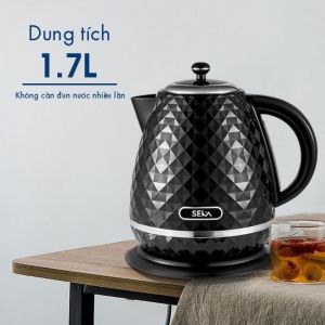 Ấm Siêu Tốc Seka Dung Tích 1.7L Công Suất Lớn Ấm Đun Nước Siêu Tốc Đế Xoay 360 Độ Tự Động Ngắt Khi Sôi - Bảo Hành 12 Tháng.