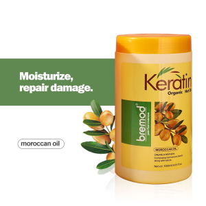 Bremod Performance Moroccan Argan Keratin Organic Hot Oil 1000ml 501450 suit for Damaged Dull and Frizzy Hair BR-H029