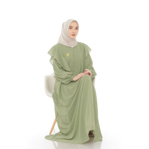 Dzellia - Gamis terbaru 2024/baju gamis/Gamis model terbaru 2024 (Syaquena) Gamis in Green