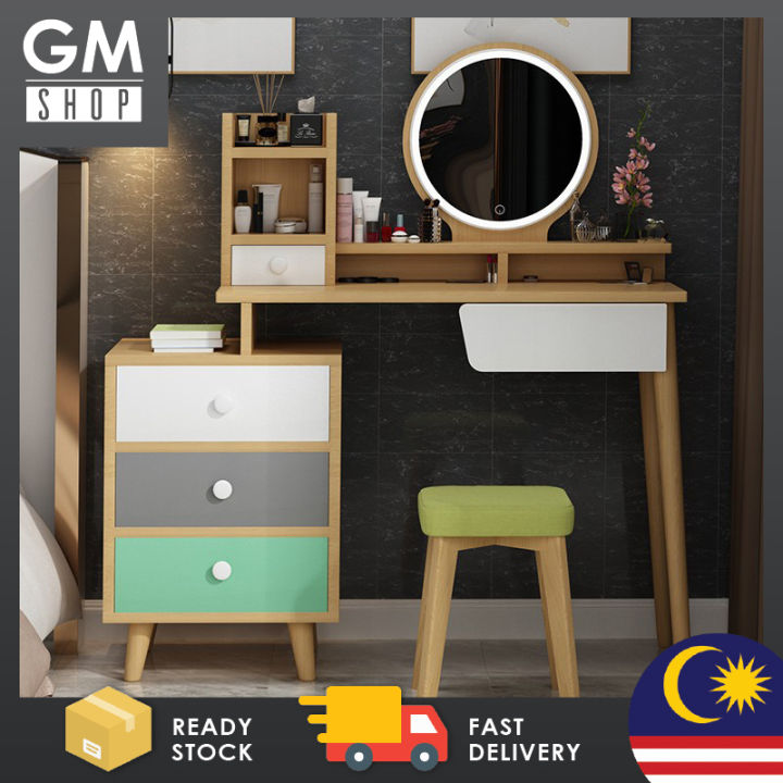 Modern Minimalist Bedroom Simple Dressing Table Vanity Mirror