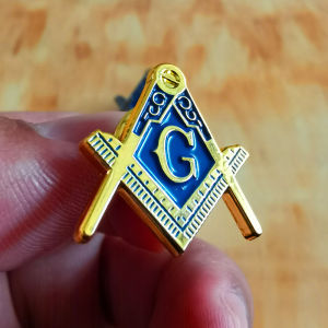 Stainless Steel Freemason Non Fading Collar needle Shiny Emblem PIN Masonic Compass Emblem Collar brooch