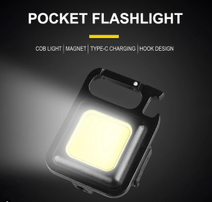 Small Led Keychain Flashlights COB Work Light 2000Lumens Rechargeable Waterproof 4 Light Modes KMV Trading