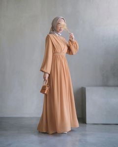 Aurora Pearl Dress M L XL XXL / Dress Wanita Terbaru 2022 kekinian / Dress Kondangan Wanita / Dress Jumbo / Gamis Wanita Dewasa Simple 2022 Viral / Gamis Kondangan Simple Elegan Mewah / Gamis 2022 Terbaru Modern