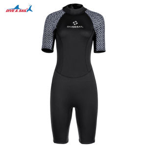 Diving Suit 2MM One-piece Thickened Warm Diving Suit Short-sleeved Cold-proof Surfing Snorkeling Swimming Suit Shorts