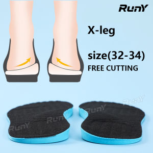 RunY 1 Pair Orthopedic Insoles O / X leg Orthopedic Flat Foot Orthopedic Leg Soft Size 32-46