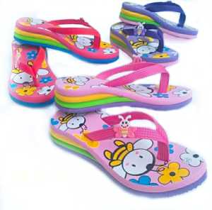 Sandal Anak Wanita Wedges Pelangi 'Little Bee'