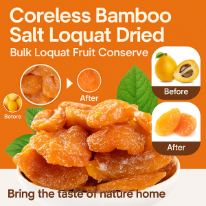 Coreless Bamboo Bee Salt Loquat Dried Fruit Rich In Vitamin B Ingredients Richer Loquat Preserves Replacement Snacks 竹蜂盐枇杷果干