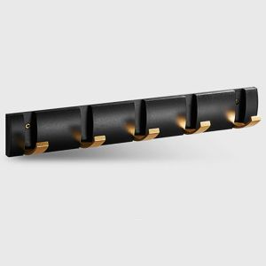 YANGS Aluminum Wall For Bathroom Back Door Nail Free Installation Hooks Clothes Holder Towel Hanger Coat Rack