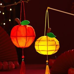 RIACHTAIS Chinese Style Persimmon Lantern Luminous with Tassel DIY Lantern Making Kit Traditional Blessing Handmade Lanterns Mid-Autumn Festival