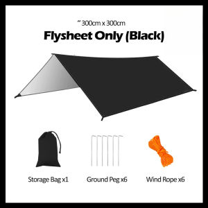 Ultralight Weight Flysheet Waterproof Groundsheet Camping Tarp Alas Tent Bumbung Khemah