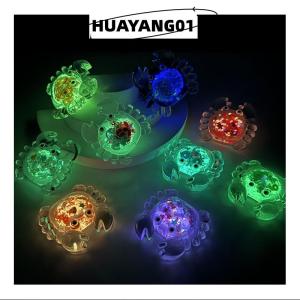 HUAYANG01 [HOT FASHION] ของตกแต่งบ้านรูปการ์ตูนปูเรืองแสงขนาดเล็กงานฝีมือทำจากเรซินของตกแต่งโต๊ะน่ารักเครื่องประดับขนาดเล็กของขวัญ