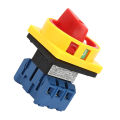 Load Circuit Breaker Switch 3-Pole 2-Position Rotary Cam On-Off Power Switch. 